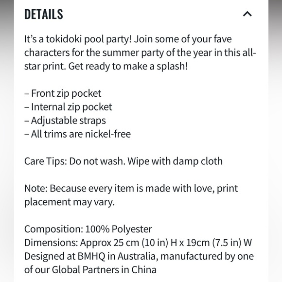 BLACKMILK TOKIDOKI POOL PARTY BACKPACK! - Picture 6 of 12